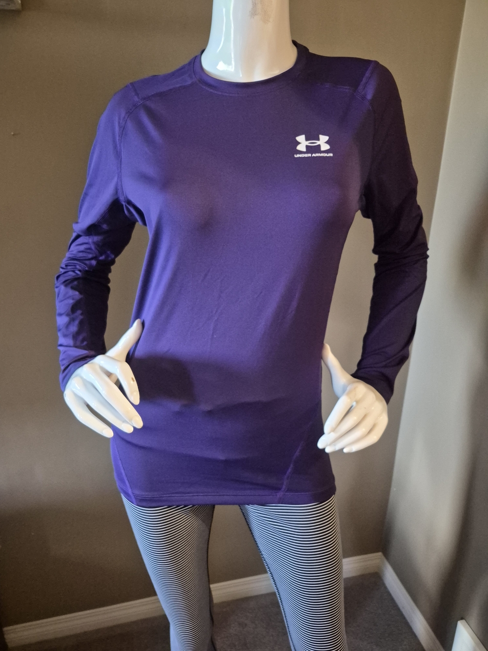Under Armour Purple Long Sleeve Compression Heatgear